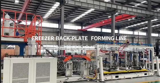 Línea de formación de placas traseras de congelador